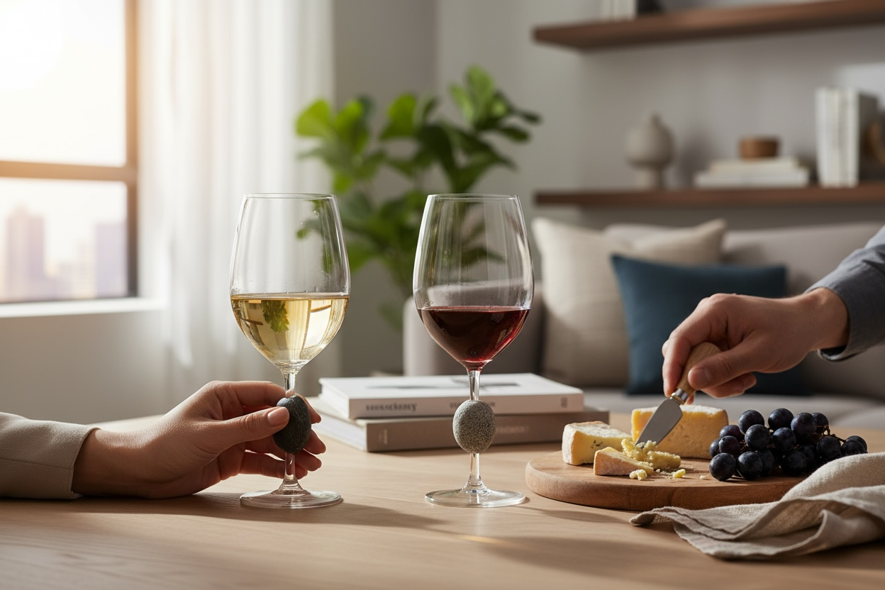 Touchstone Stone Stemmed Wine Glasses