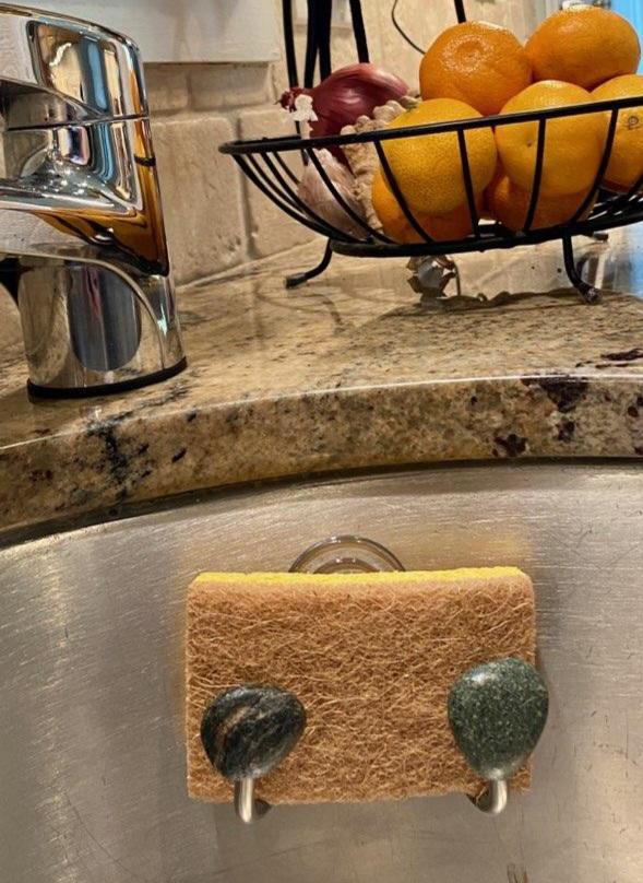 Diy sponge holder for the kitchen sink