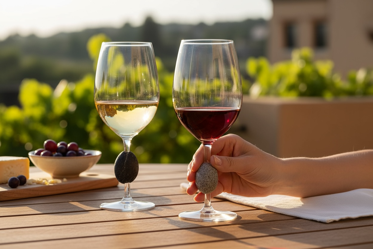 Touchstone Stone Stemmed Wine Glasses