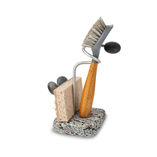 Sea Stone Splash Sponge & Brush Holder