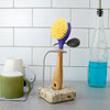 Sea Stone Dish Brush Holder on Counter with Dish Brush, Dishes, and Dish Soap