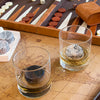 On The Rocks Granite Whiskey Stones Round Hardwood Tray Ash Glasses Tumblers Bourbon Backgammon World Map