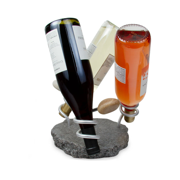 Bottoms Up Wine Bottle Holder with Wine
