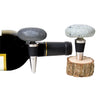 Stone Bottle Stopper Stainless Steel with Wine Bottle