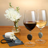 Touchstone Stone Wine Glass with Cheese and Flowers